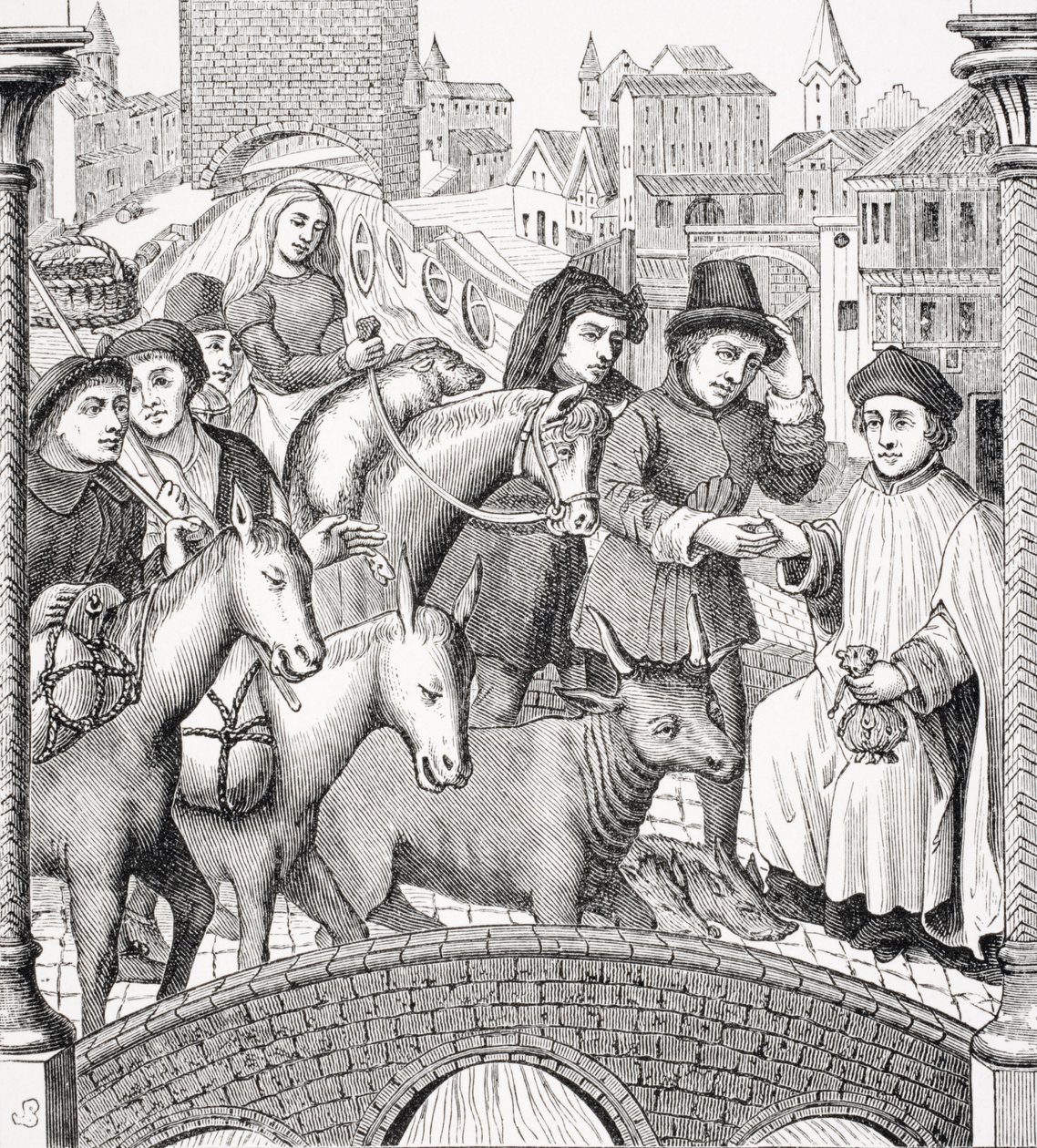 Paying the Toll on a Bridge, from 