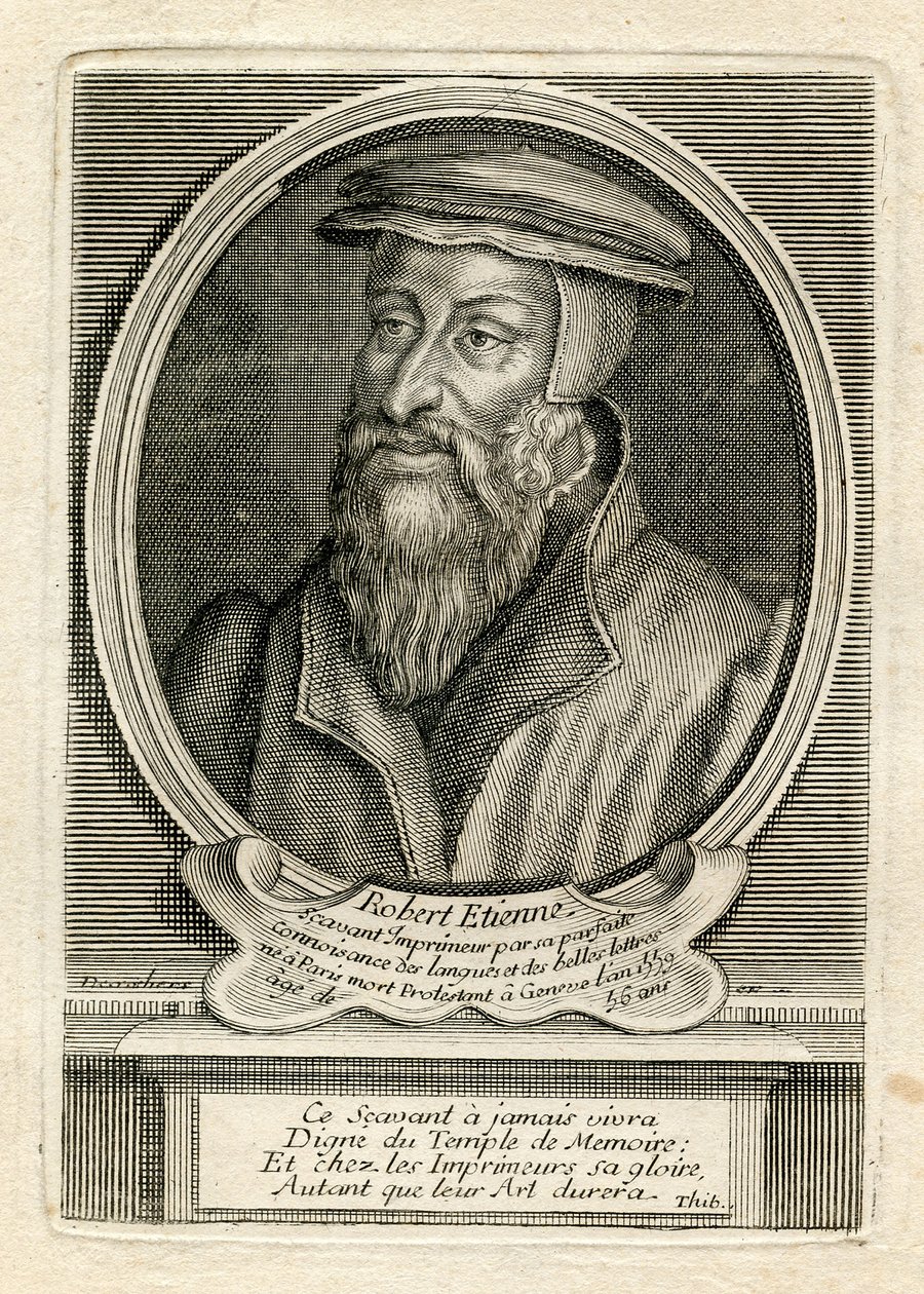 Portrait of Robert Estienne, 1559 by French School