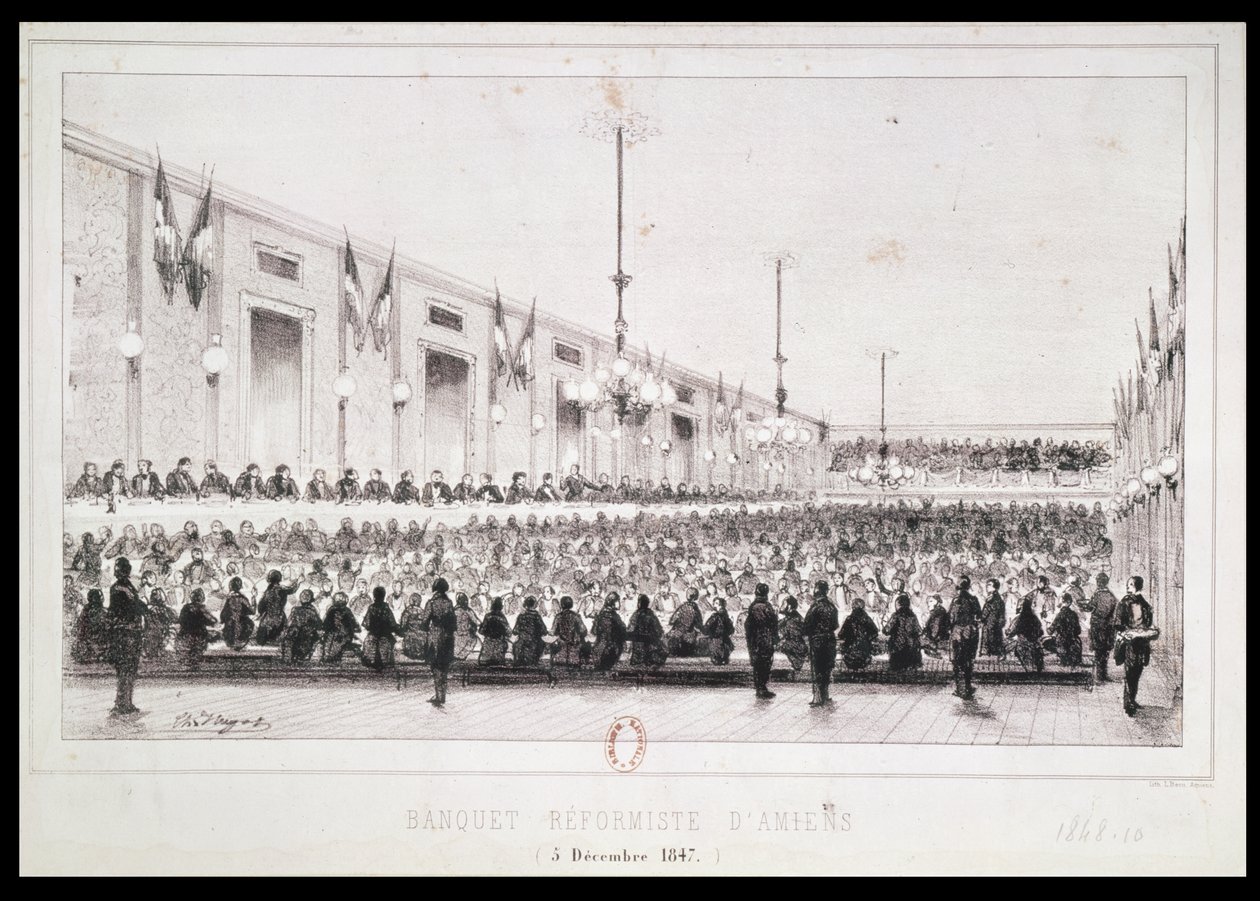 Reformist Banquet at Amiens, 5th December 1847 by French School