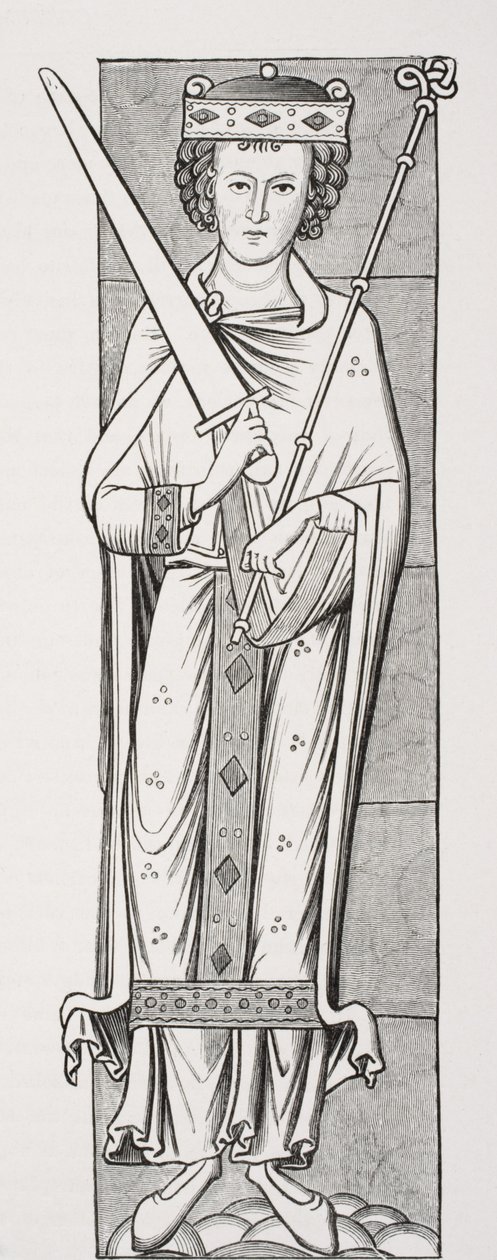 Royal Costume, after a miniature in a 12th century manuscript, from 