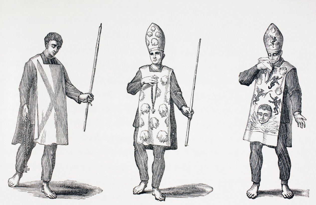 Sambenitos worn by Auto-da-Fe penitents, from 