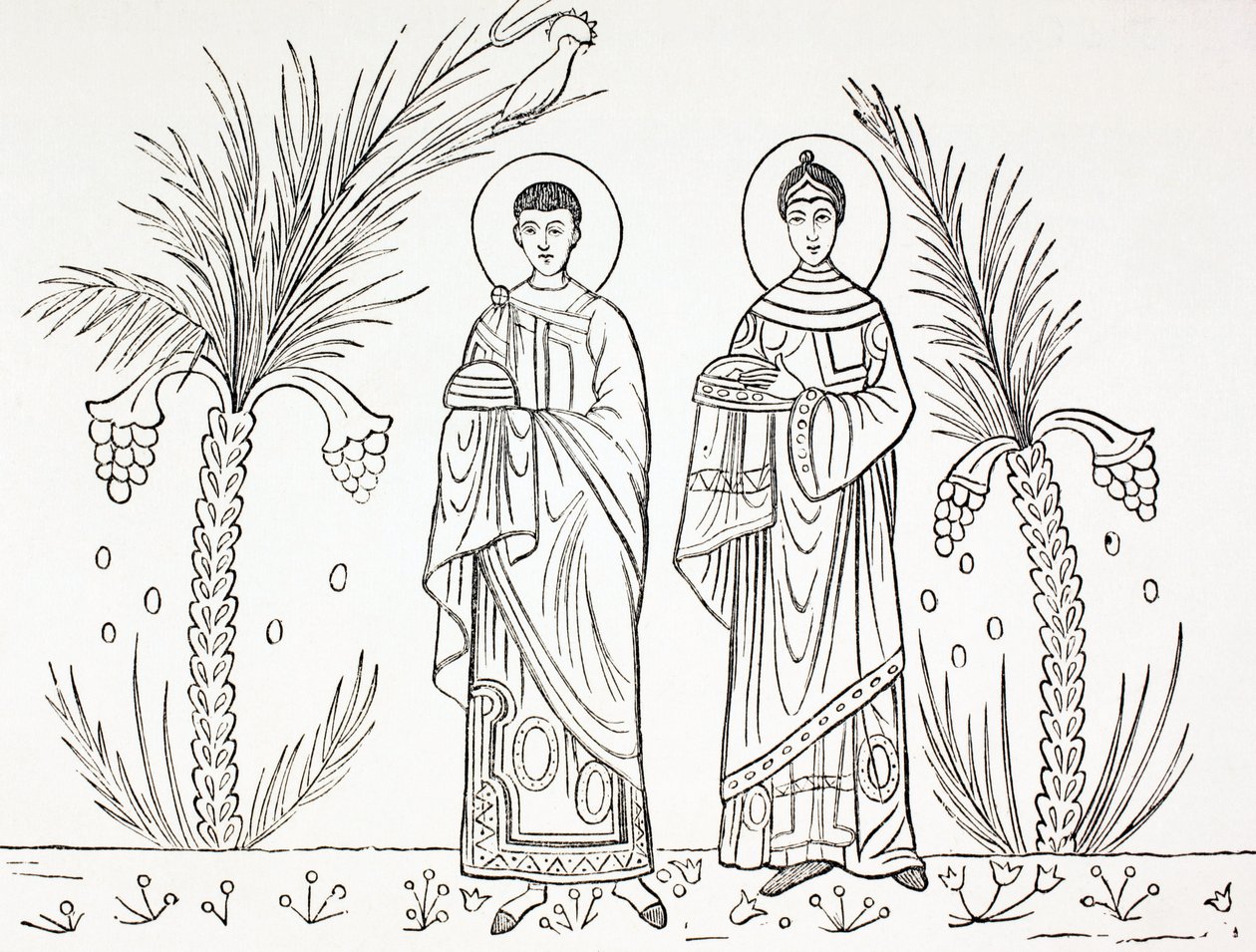 St. Cecilia and her husband Valerian, from 