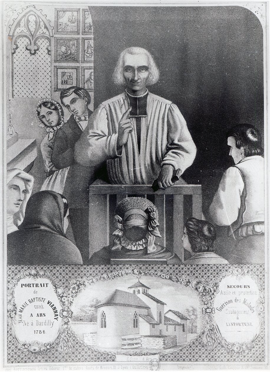 St. Jean-Marie Vianney (1786-1859) Preaching, 19th Century by French School