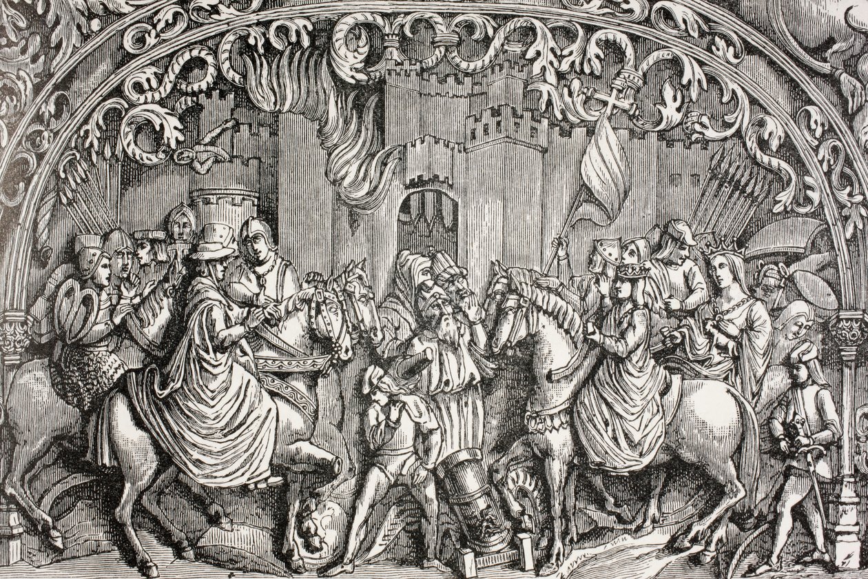 Surrender of Montefrio near Granada, Spain in 1486, from 