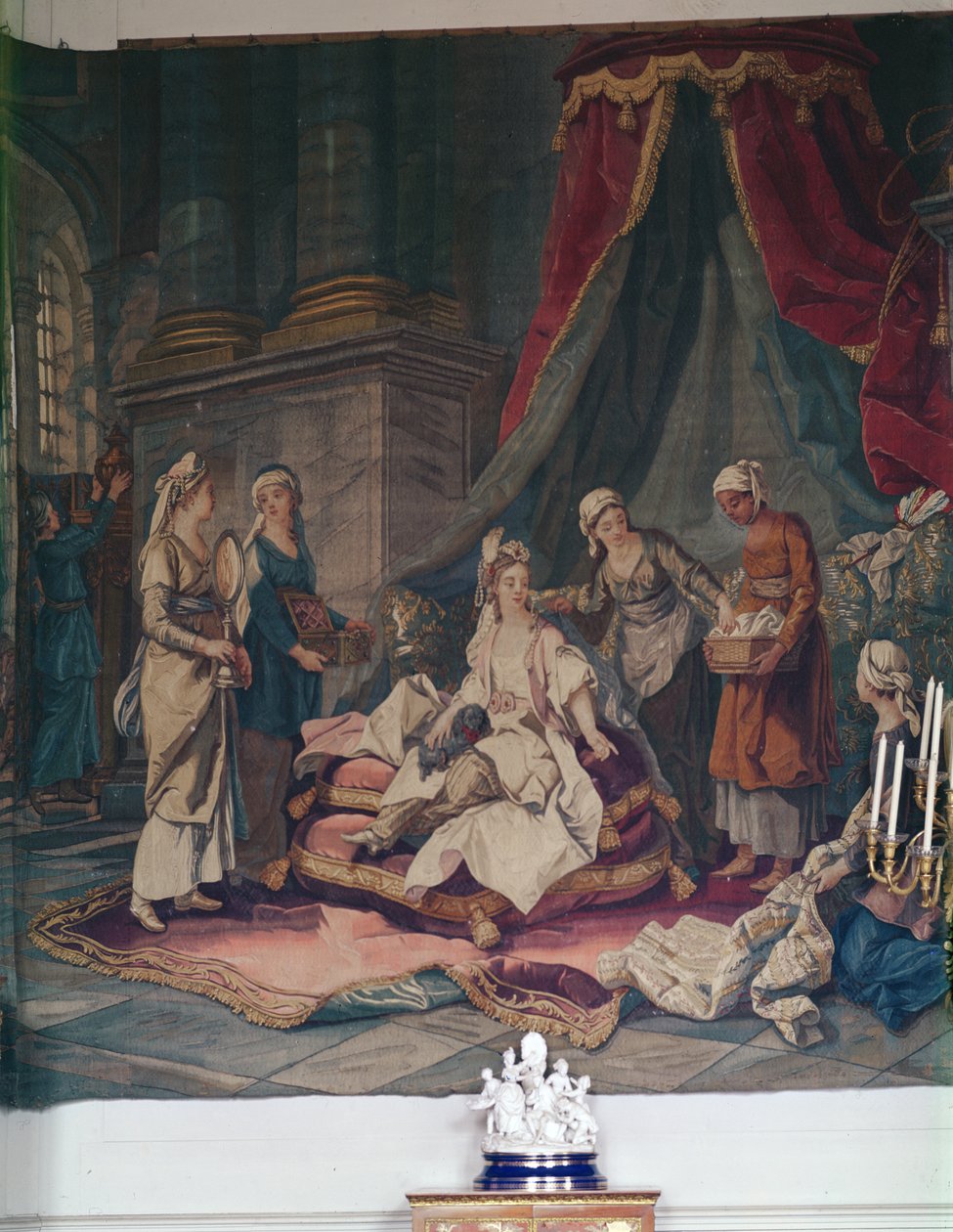 Tapestry from the series Turkish Costume after cartoons by A.Van Loo, 1722-76 by French School