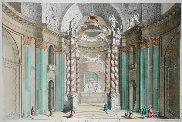 The Baldachin in the Eglise du Val-de-Grace, Paris by French School