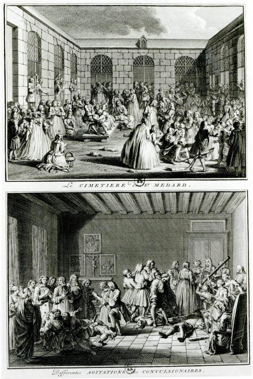 The Convulsionaries of the parish cemetery Saint-Medard in Paris by French School