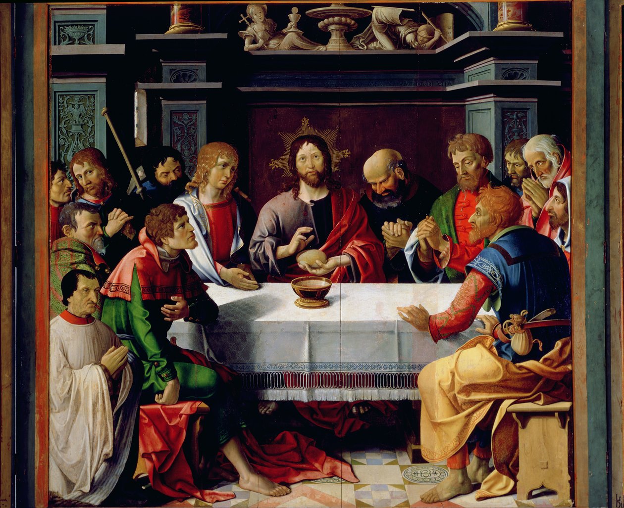 The Last Supper, central panel from the Eucharist Triptych by French School