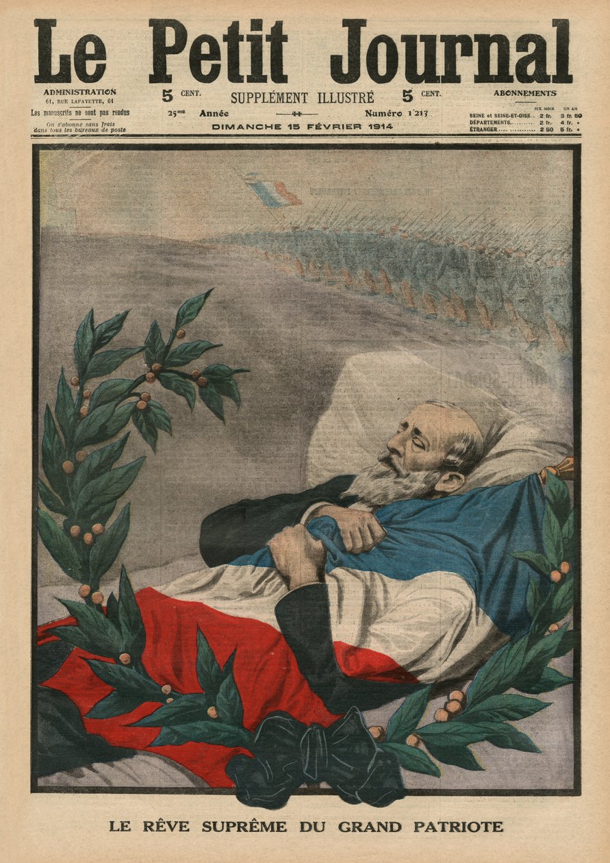 The Last Dream of the Great Patriot, Paul Deroulede, front cover illustration from 