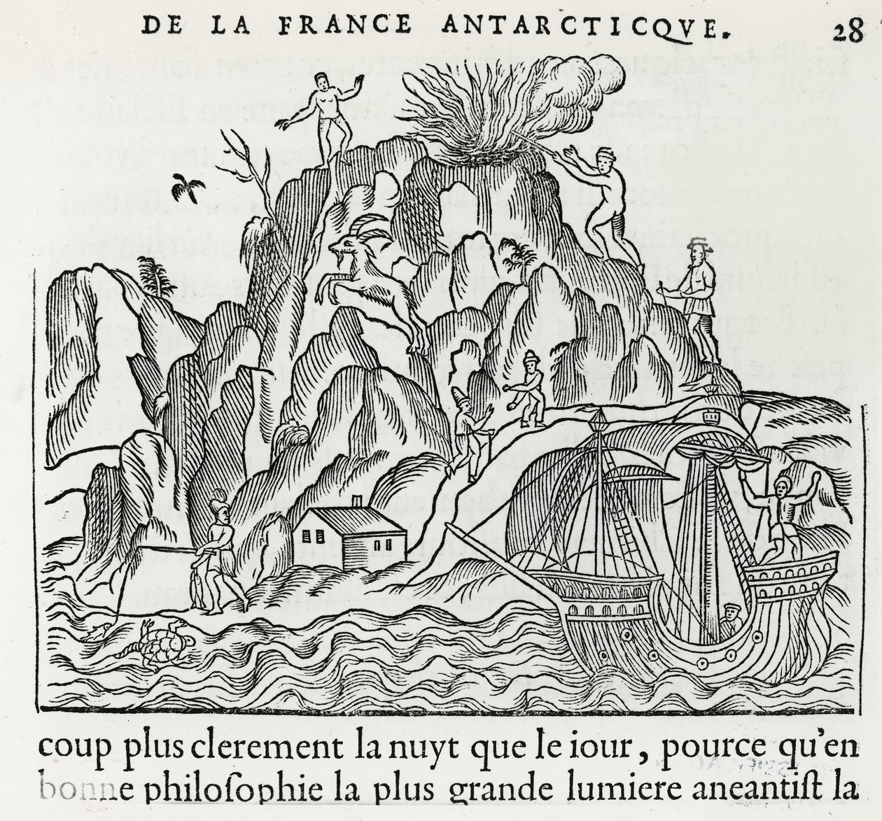 Volcano, 1558 by French School