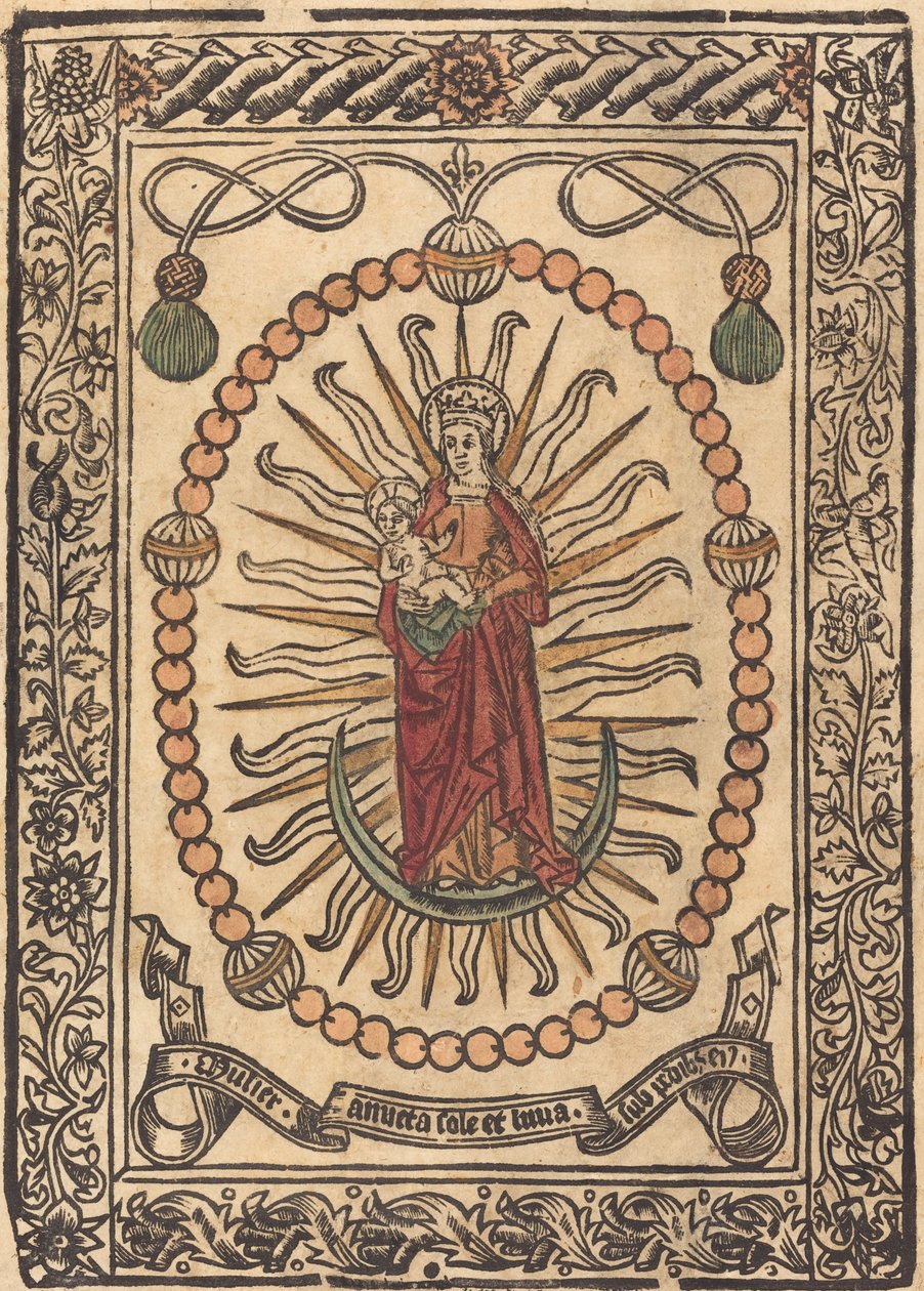 The Madonna and Child in a Rosary by French 15th Century