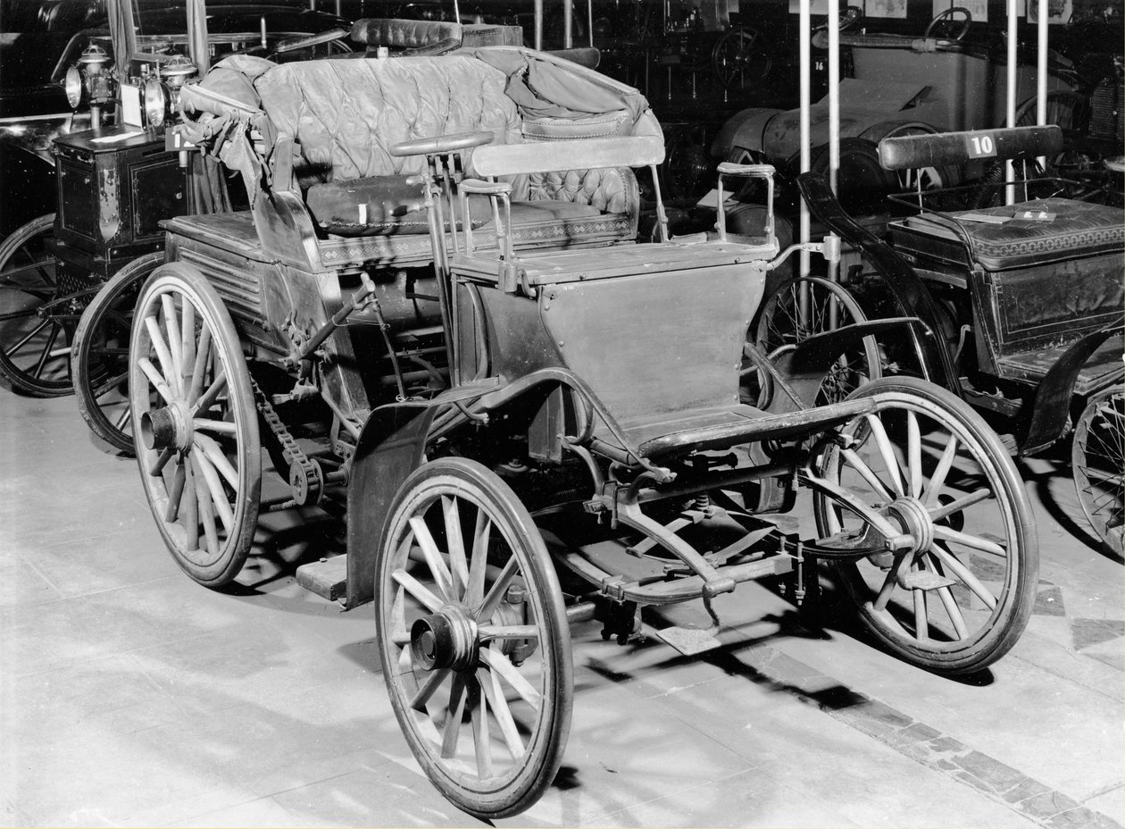 Benz car, 1898 by French Photographer