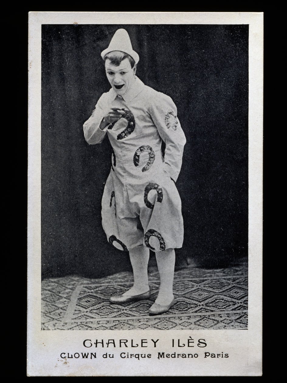 Clown Charley Iles from Medrano Circus in Paris, circa 1910 by French Photographer