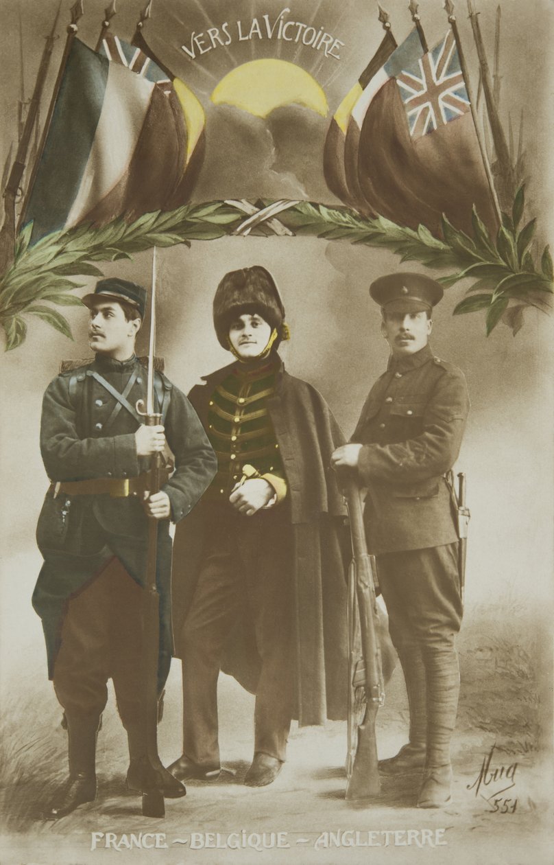 First World War, alliance France - Belgium - England by French Photographer