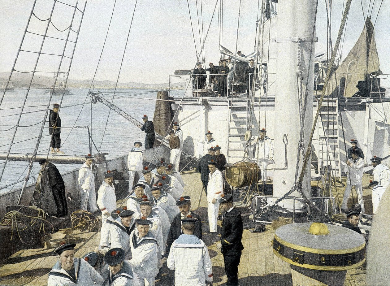 French Navy, Late 19th Century: Boarding Food - Bibl. des Arts Deco by French Photographer