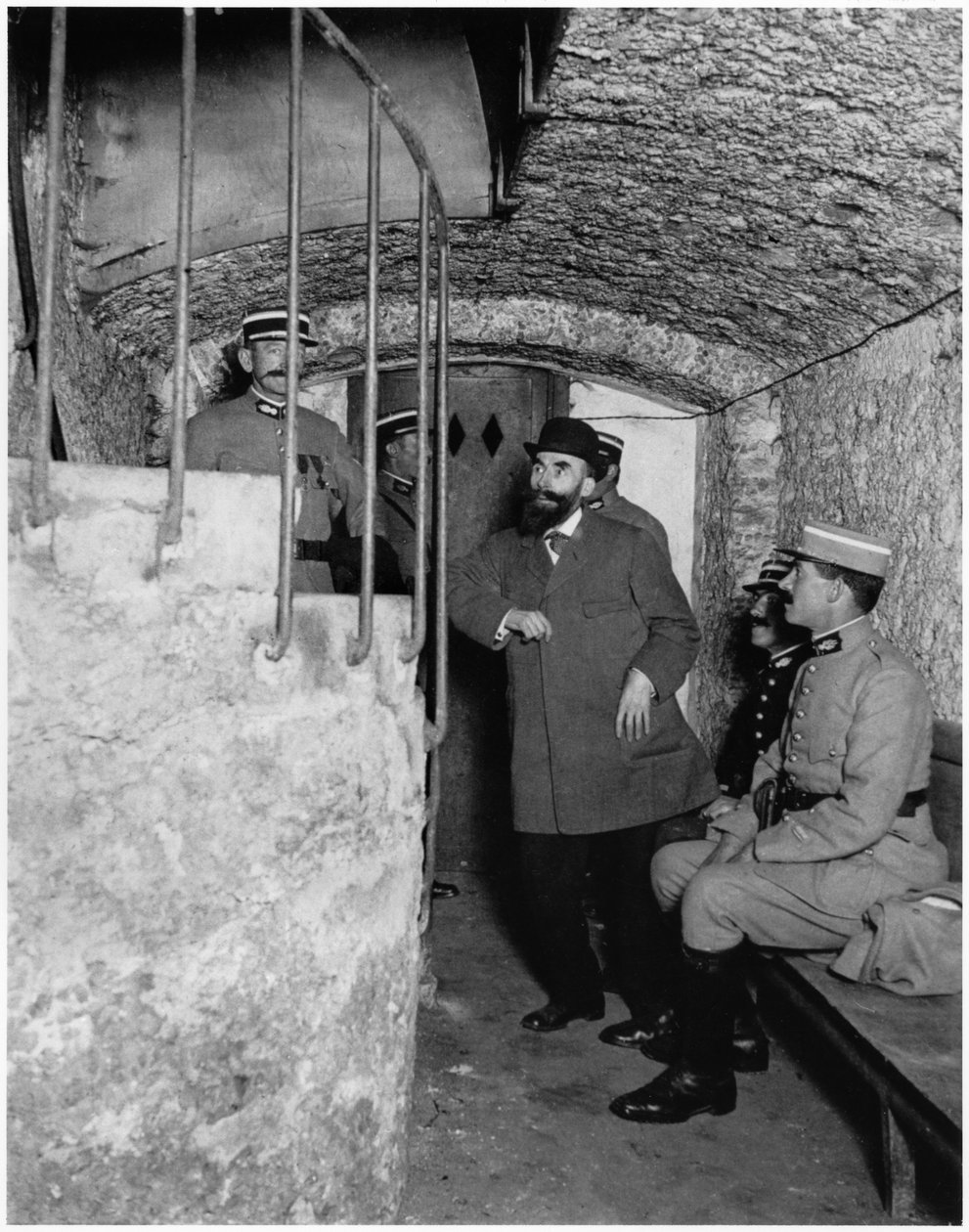 Policemen searching the cellar of Henri Desire Landru, c.1919-20 by French Photographer