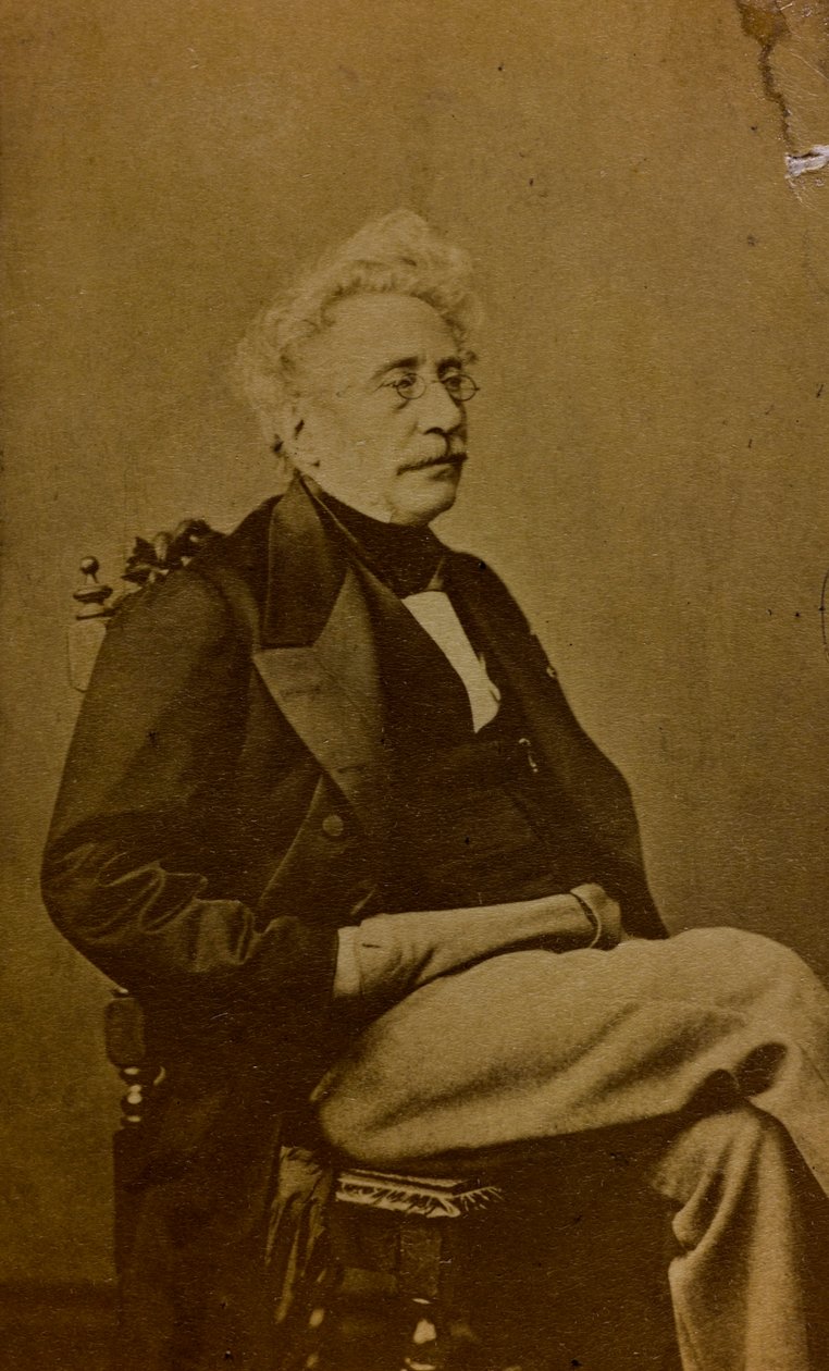 Portrait of Hippolyte Bellangé, French Painter and Lithographer by French Photographer