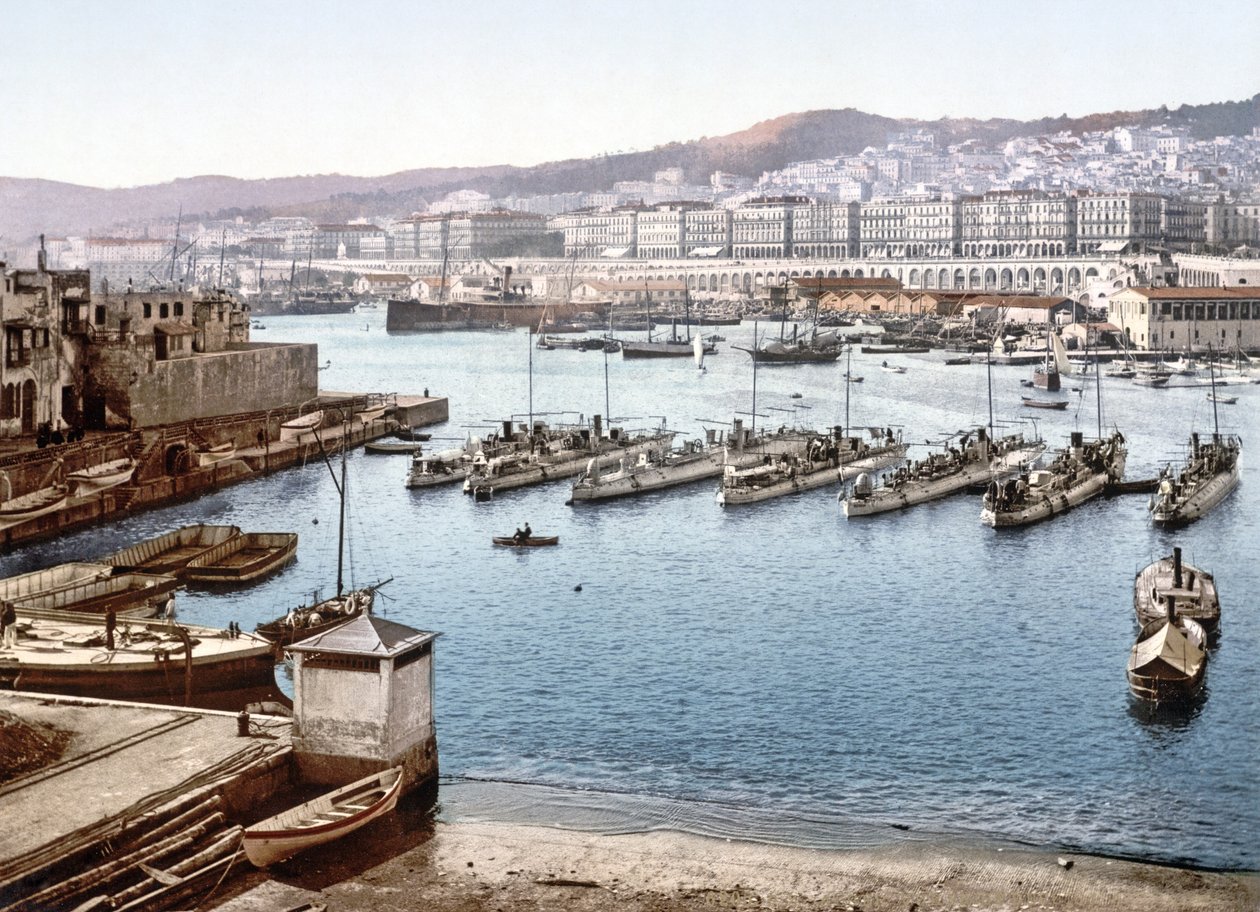 View of Algiers Harbour from the Admiralty by French Photographer