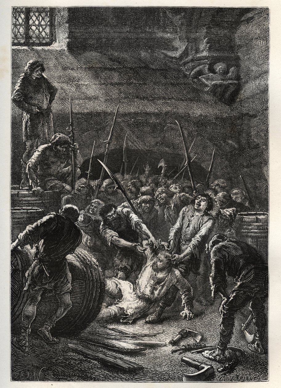 The commune of the city of Laon against the oppression of the bishop Gaudry by French School