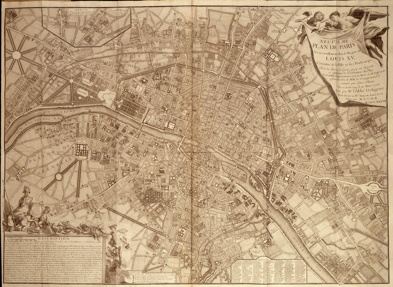 9th Plan of Paris Under Louis XV (in 