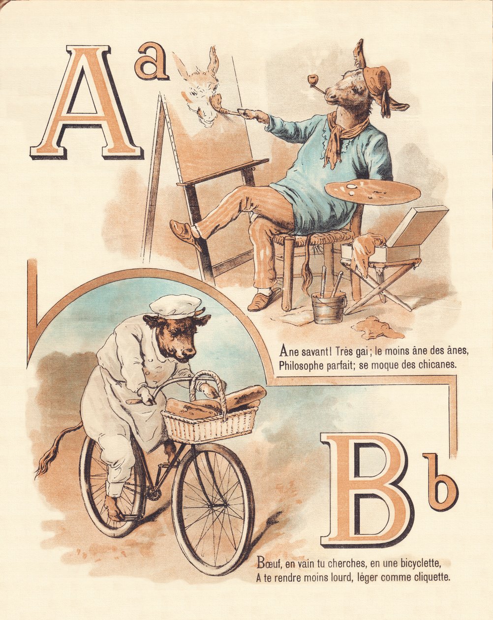 Animal, artist, beef, baker by French School