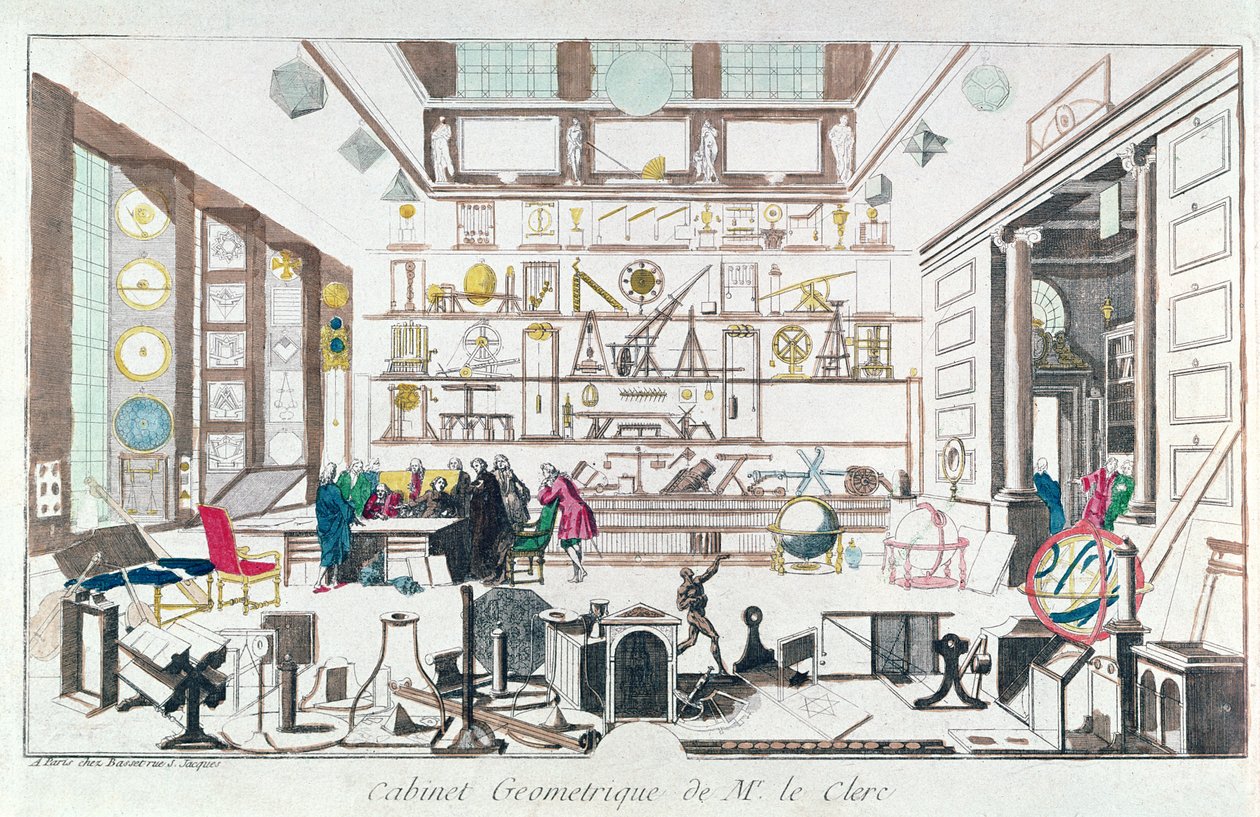 A Geometry Study, after Sebastien Le Clerc, 1717 by French School