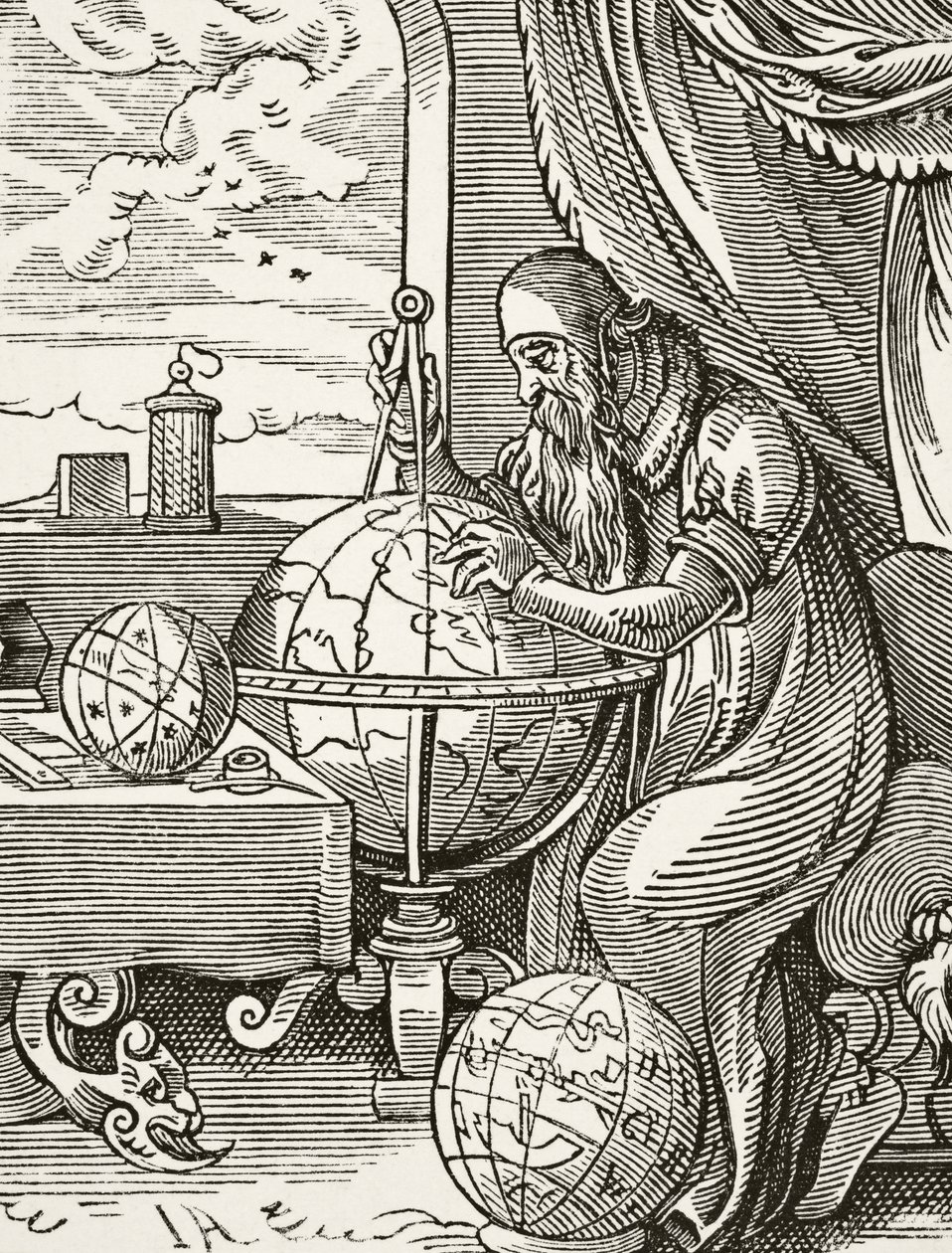 A German Astronomer and Cosmographist, from Science and Literature in the Middle Ages by Paul Lacroix, published London 1878 by French School
