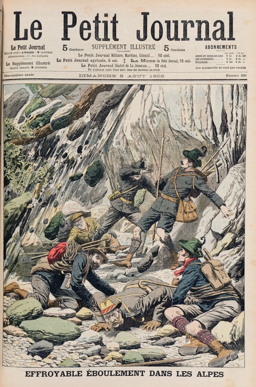 A Horrifying Rock Fall in Tyrol, illustration from 