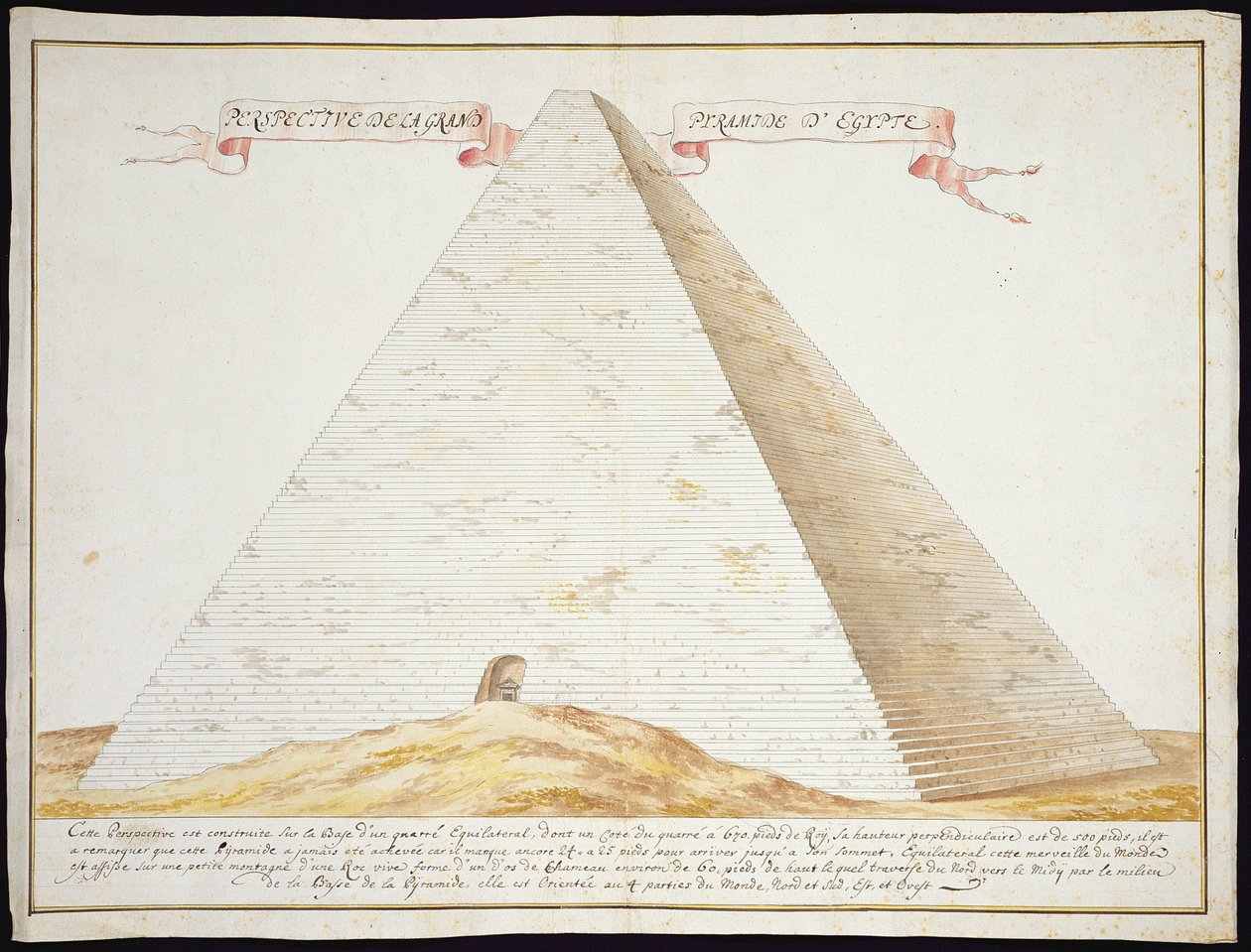 A Perspective View of a Pyramid in Egypt, c.1700 by French School