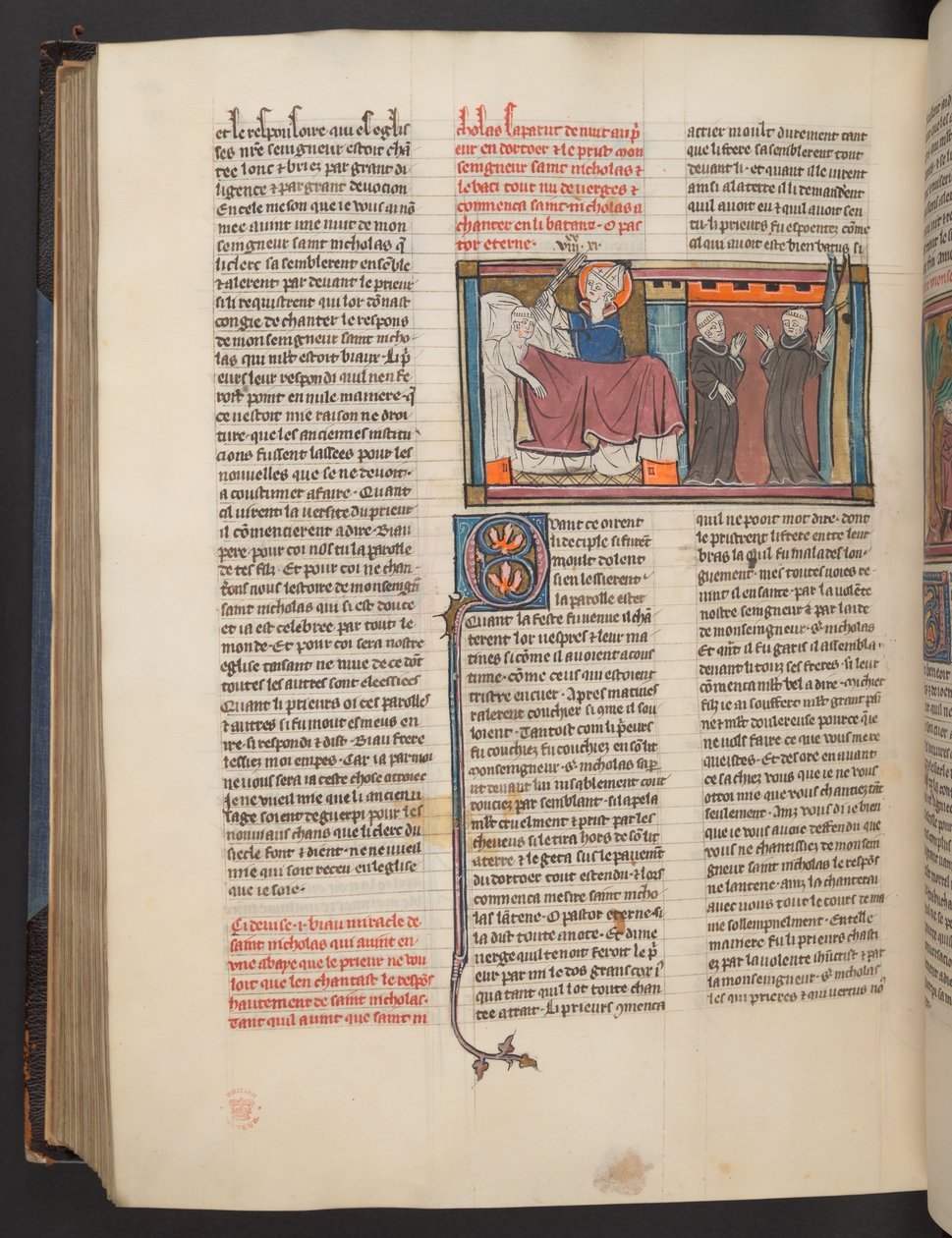 A page from Vie des Saints by French School