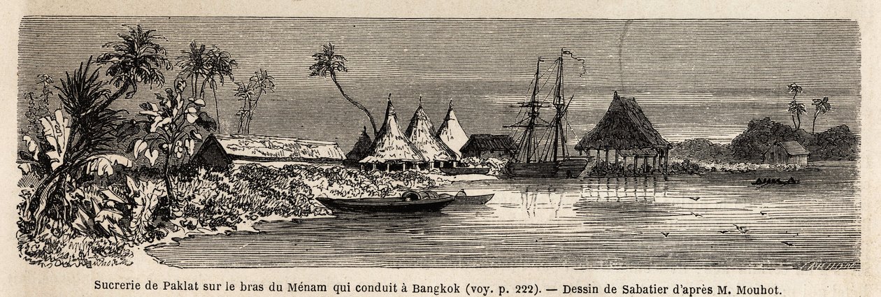 A sugar factory of Paklat, illustration for Henri Mouhot
