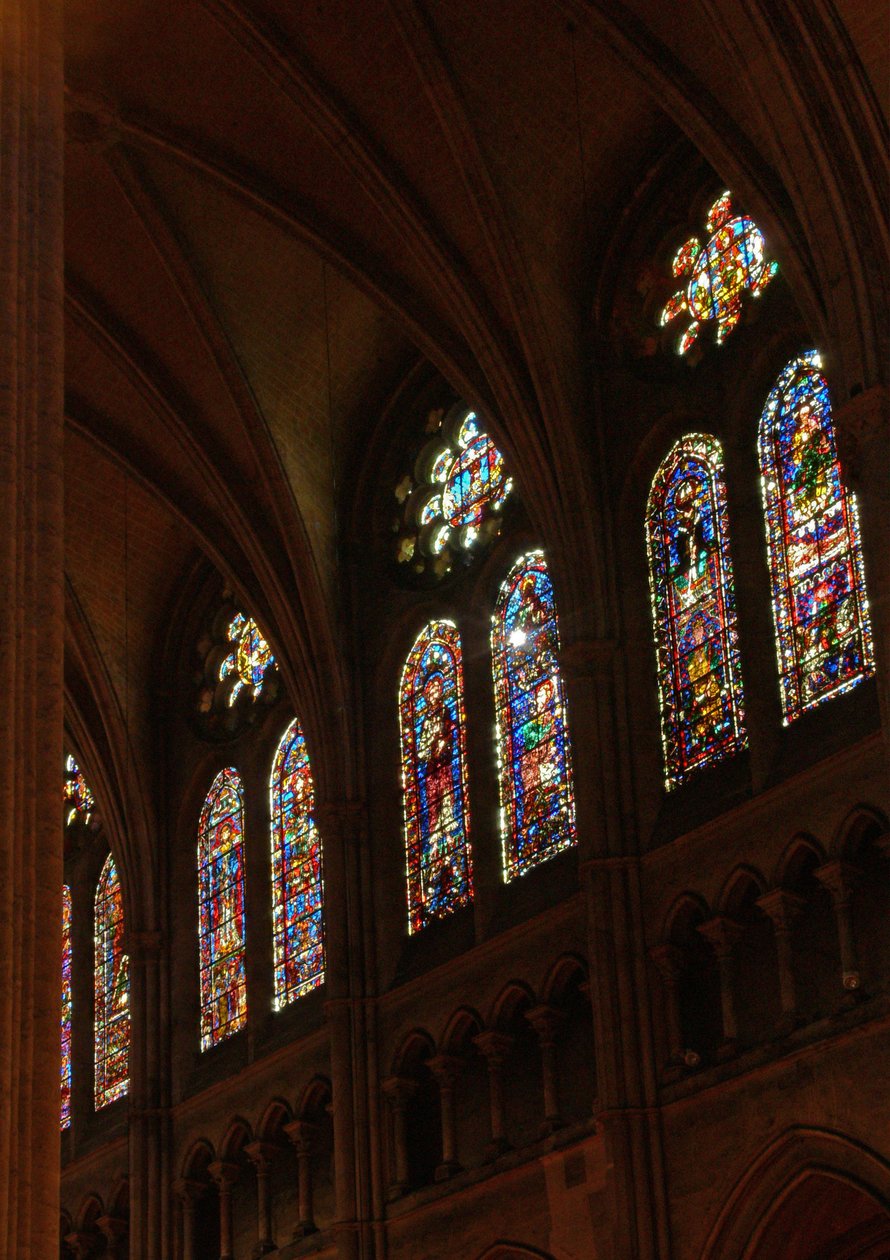 A View of the North Side of the Nave Clerestory Windows by French School