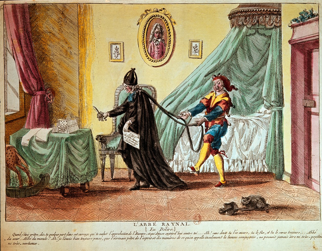 Abbé Raynal in a delirium, c.1790 by French School