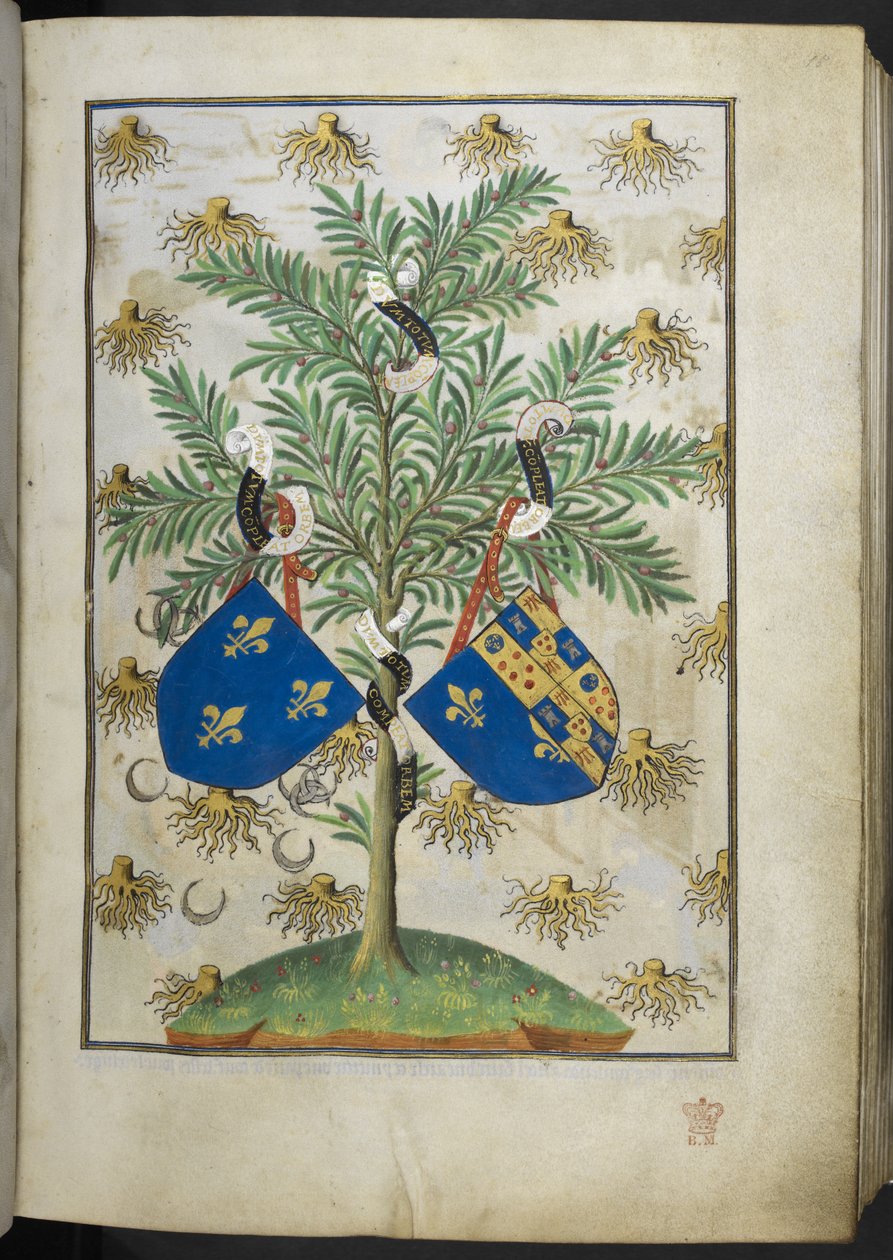 Armorial page, from Book of Hours (The Bedford Hours) by French School