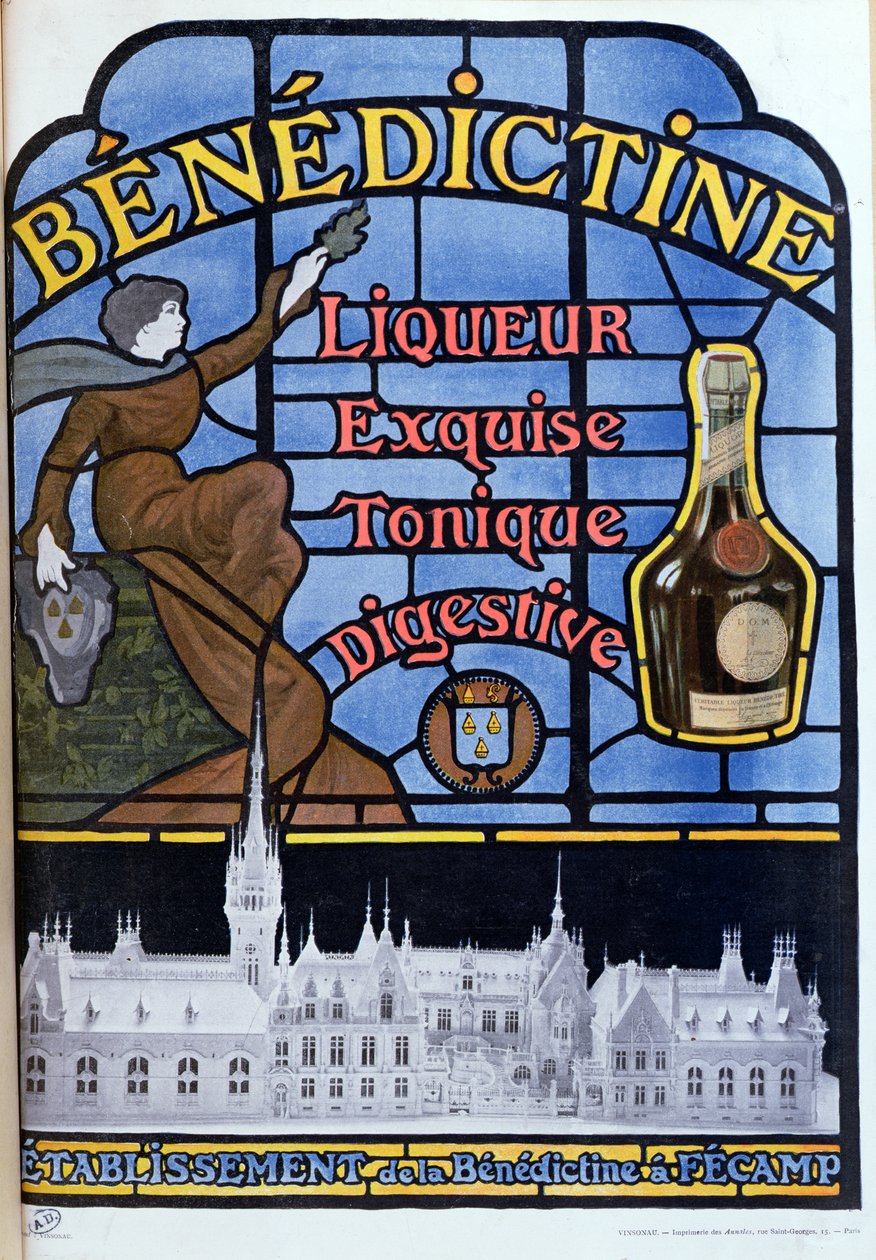 Advertisement for Benedictine liqueur, early twentieth century by French School