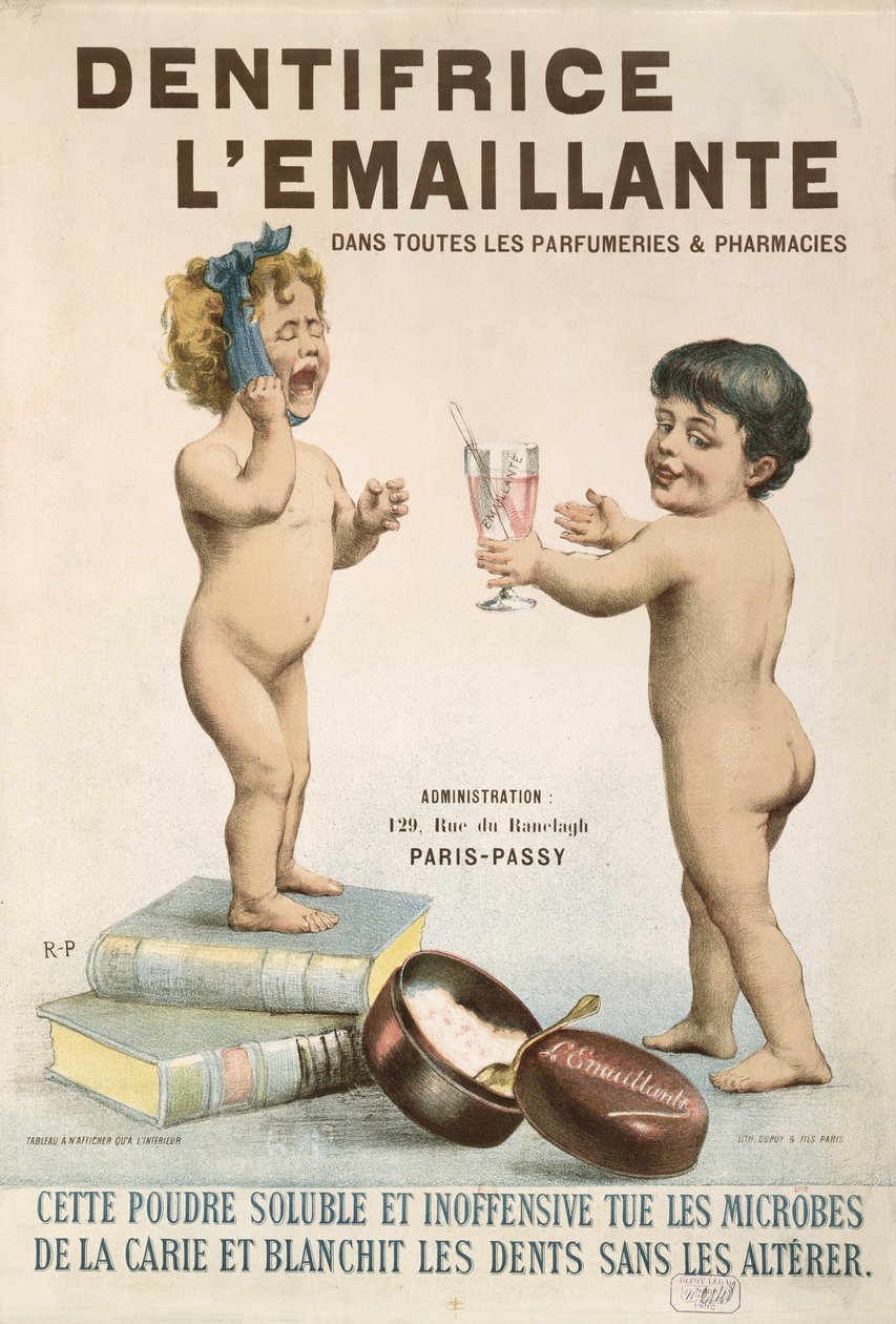 Advertisement for LEmaillante Dentifrice, 1892 by French School