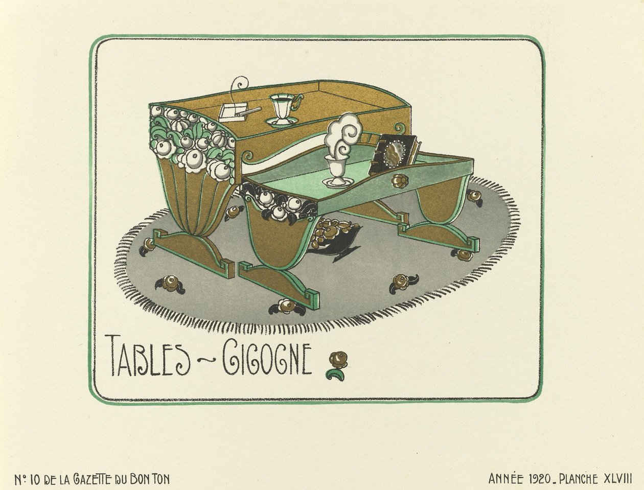 Advertisement for "Tables - Nesting", published 1920 by French School