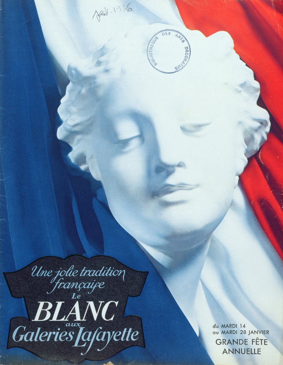 Advertisement for January Sale at Galeries Lafayette by French School