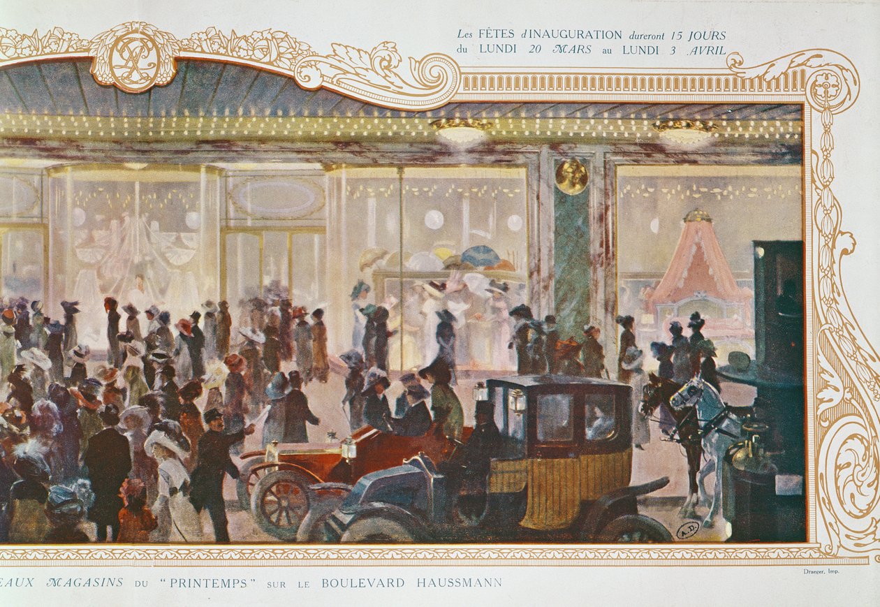 Advertisement for the Opening of New Buildings at the Parisian Department Store 