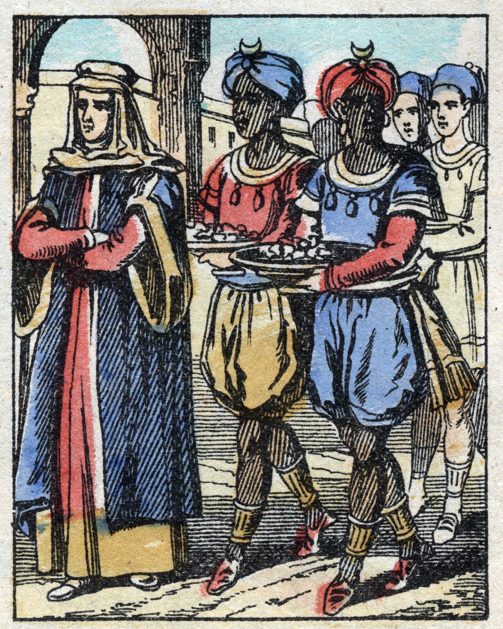 Aladdin Sent Again His Mother Escorted by Slaves Carrying Gifts to Propose to the Sultan