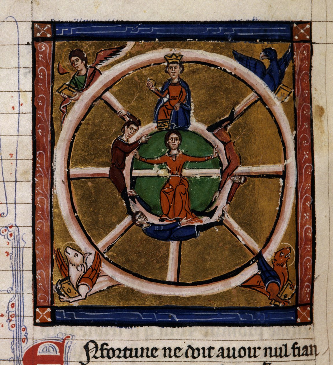 Alexander III The Great Sitting on the Wheel of Fortune by French School