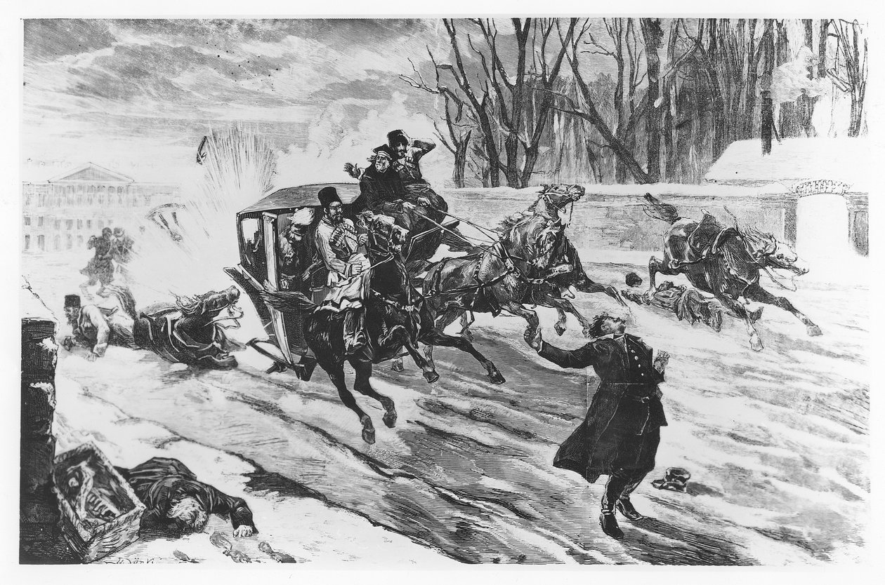 Alexander II assassinated in St Petersburg, 13 March 1881 by French School