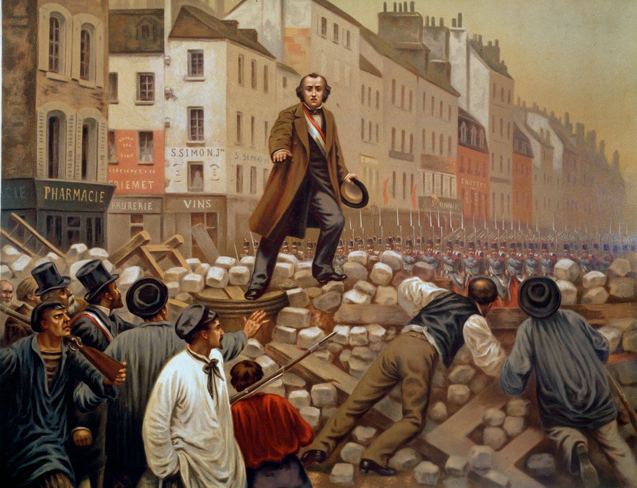 Alphonse Baudin (1811-1851) on the barricade of the Faubourg Saint Antoine on 3/12/1851 during the Coup d