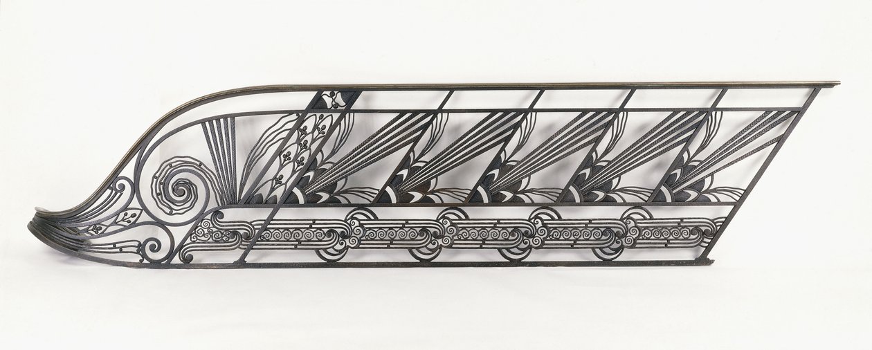 An Art Deco Staircase Balustrade Designed by Delion by French School