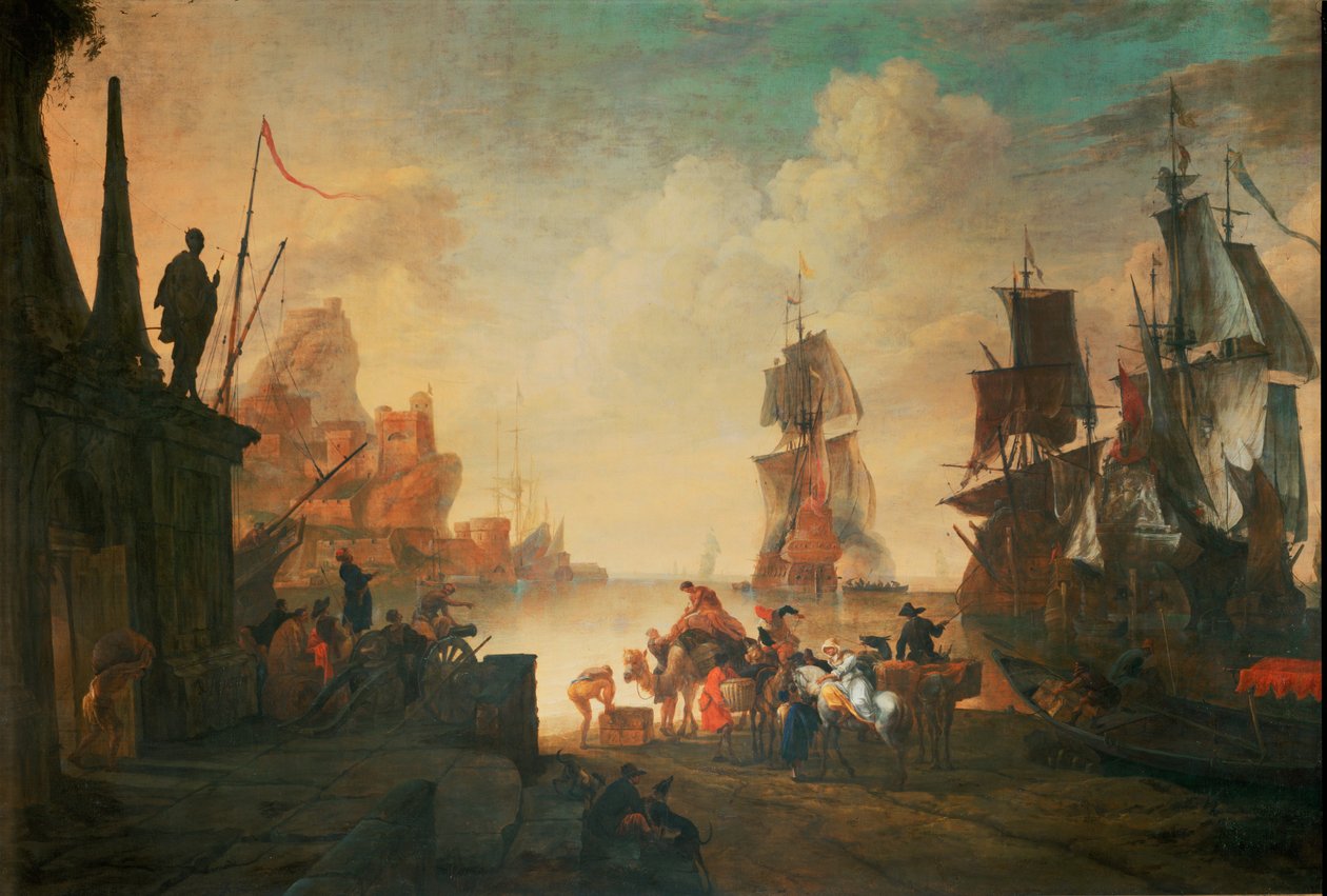 An Oriental Harbour by French School