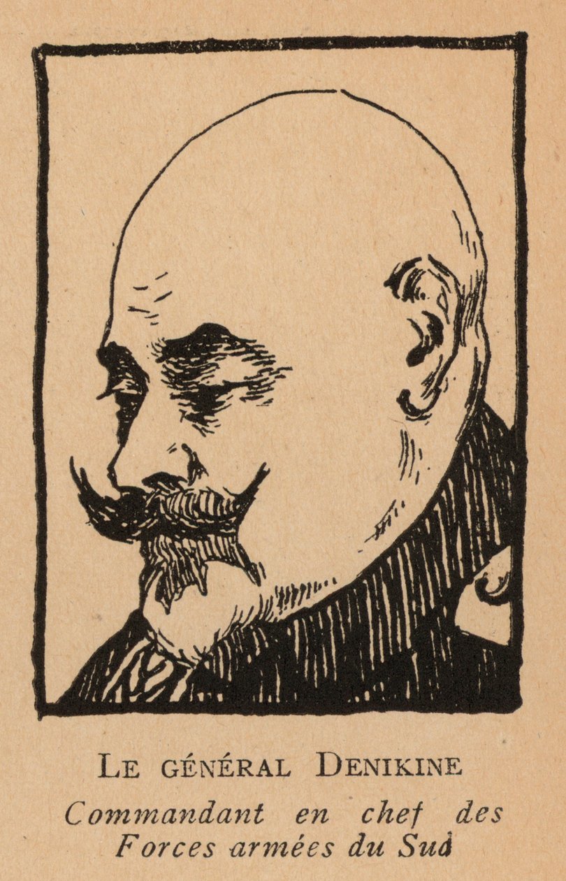 Anton Denikin, Russian General Who Commanded the White Army in Southern Russia During the Civil War by French School