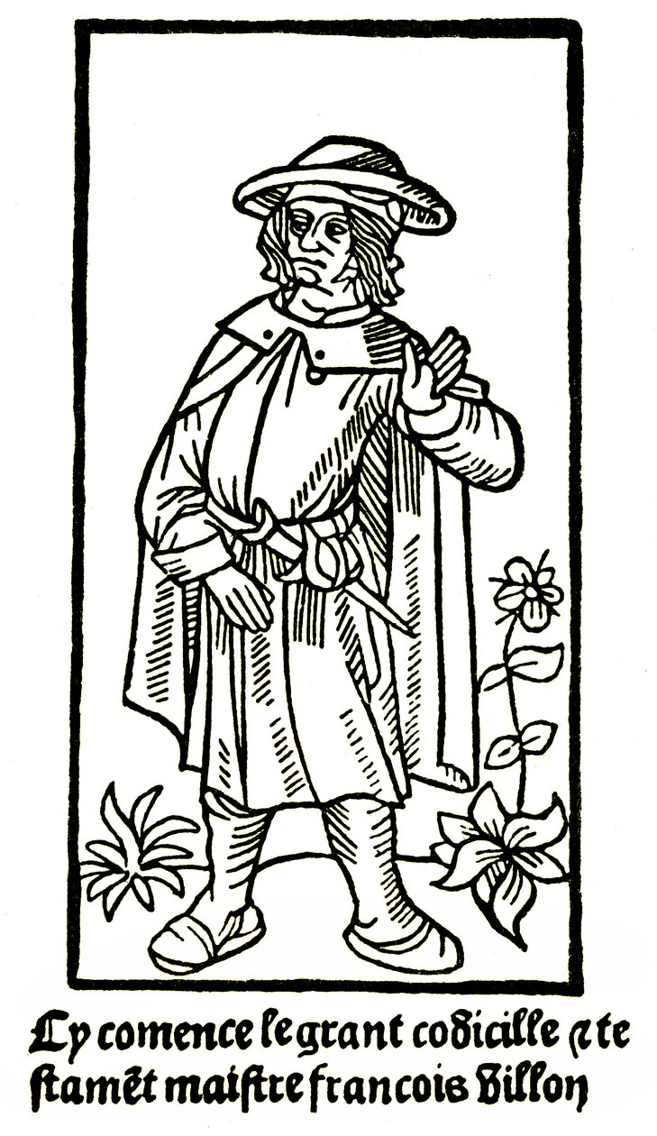 Apocryphal portrait of the poet Francois Villon in 