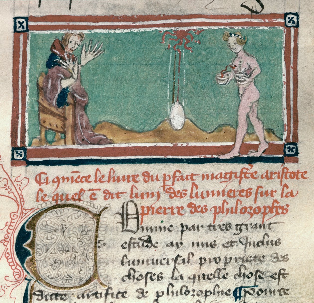 Aristotle and the Philosophers Stone, from a collection of occult texts by French School