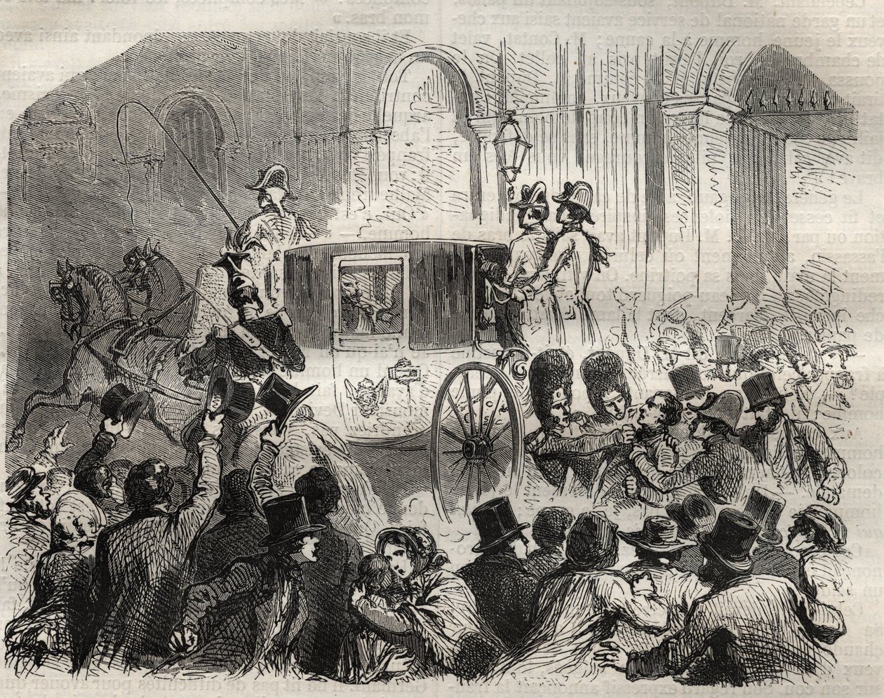 Arrest of Louis Alibaud after his assassination attempt on Louis-Philippe I (1773-1850), King of the French, June 25 by French School
