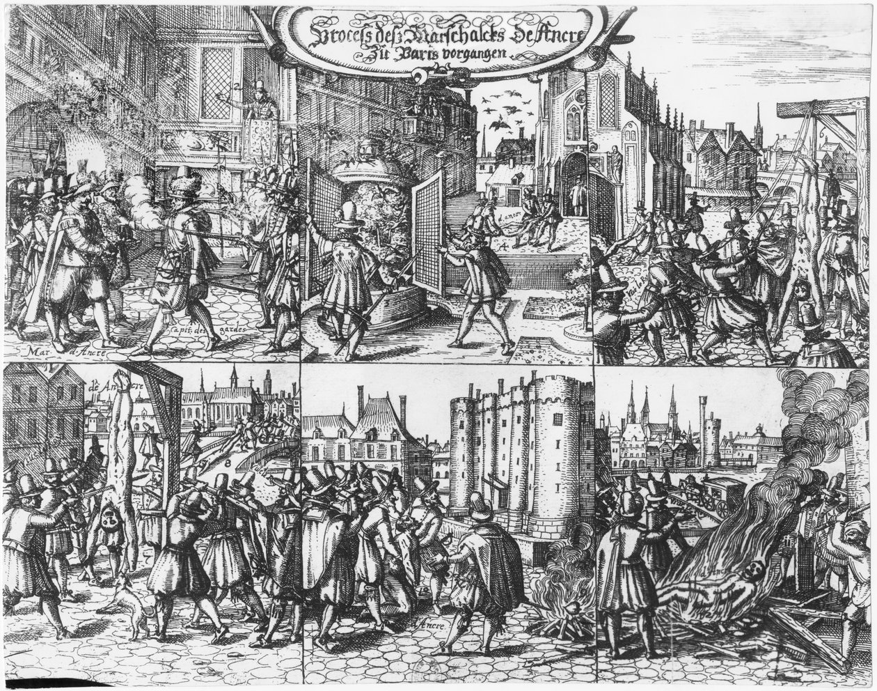 Arrest, Trial and Torture of Concino Concini, Marquis and Marshal of Ancre, 24th April 1617 by French School